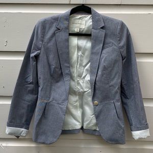 Blue Banana Republic Peplum One-Button Blazer